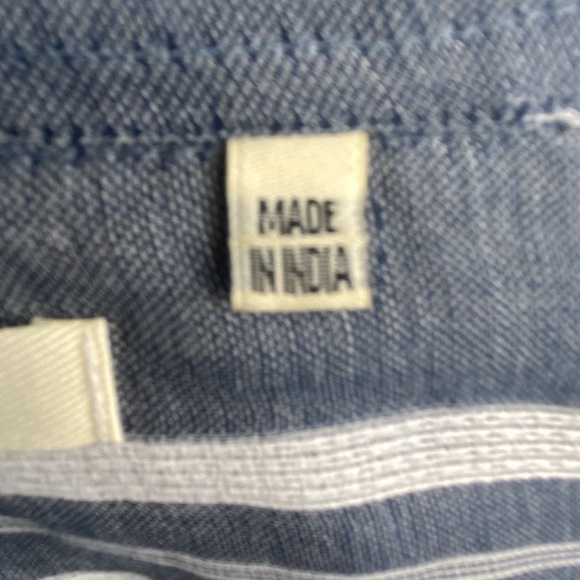 𝅺dylan CHAMBRAY & PINK, BUTTON DOWN‎ TIE FRONT, NEW WITH TAGS - Picture 8 of 11